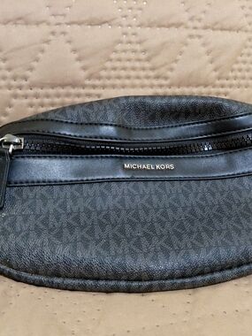 Black Belt Bag with Gold Hardware